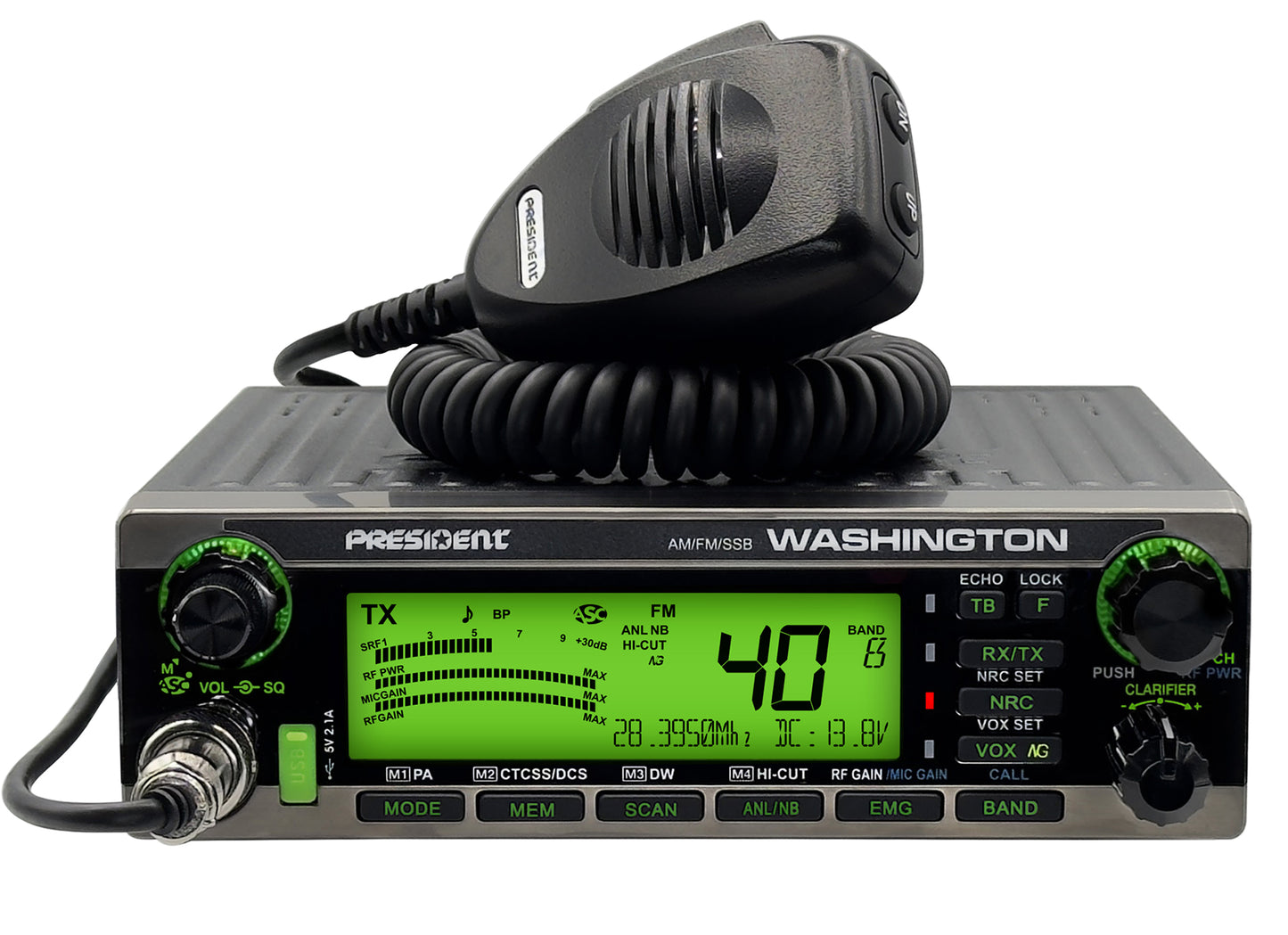 PRESIDENT WASHINGTON 10 METER RADIO WITH SSB