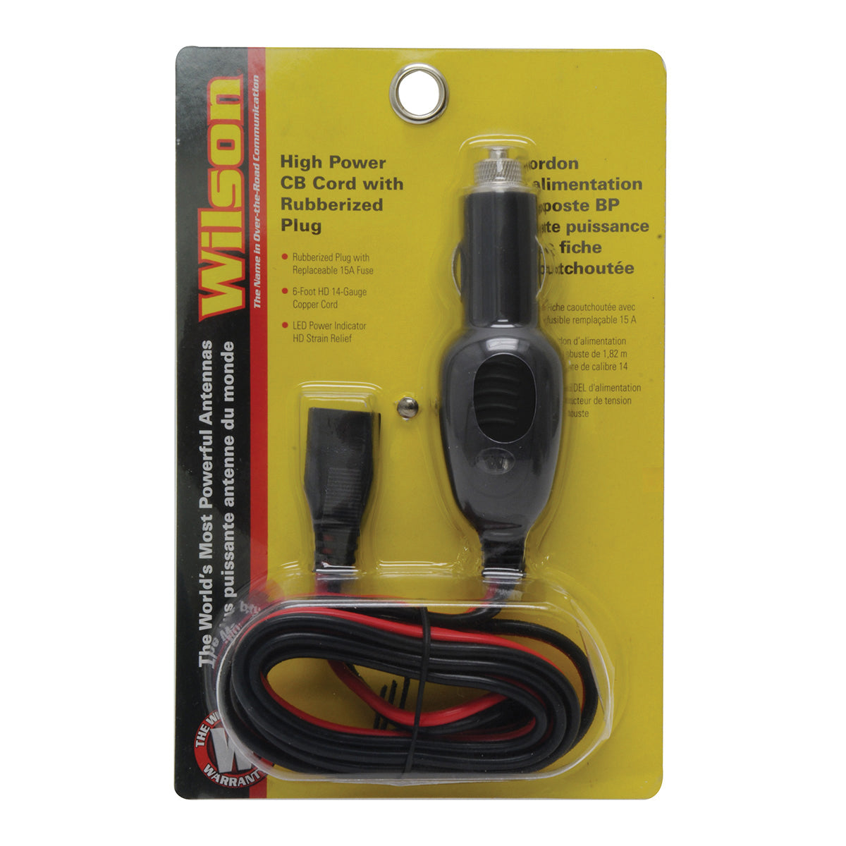 Wilson High Power CB Power Cord with Rubberized Plug