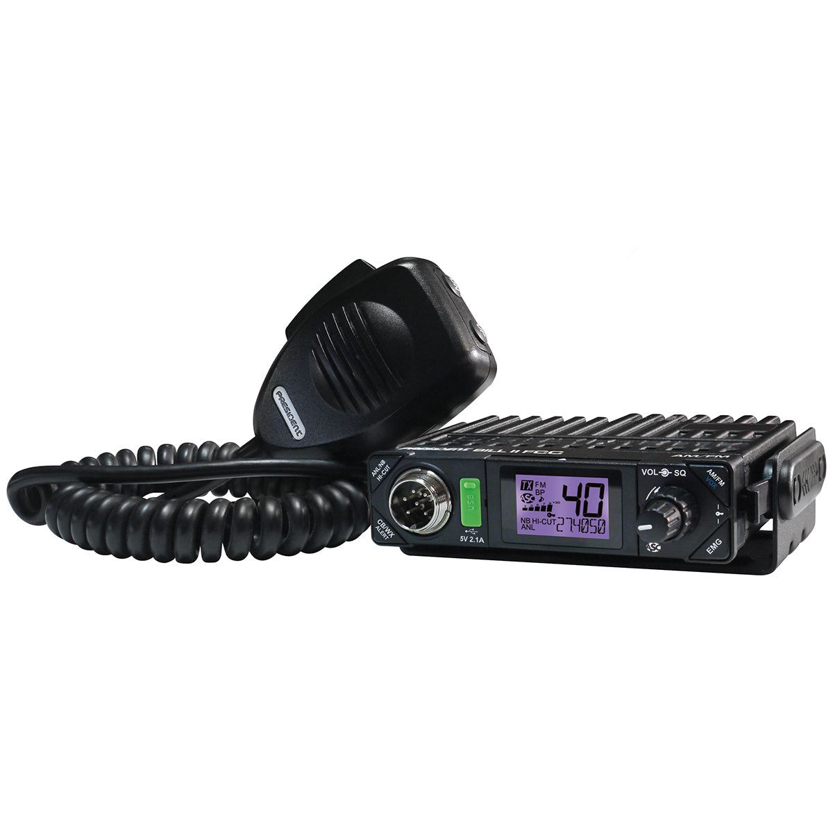 President Bill II Ultra Compact AM FM CB Radio